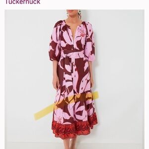 Tuckernuck Lyles dress, Pink Palm, M